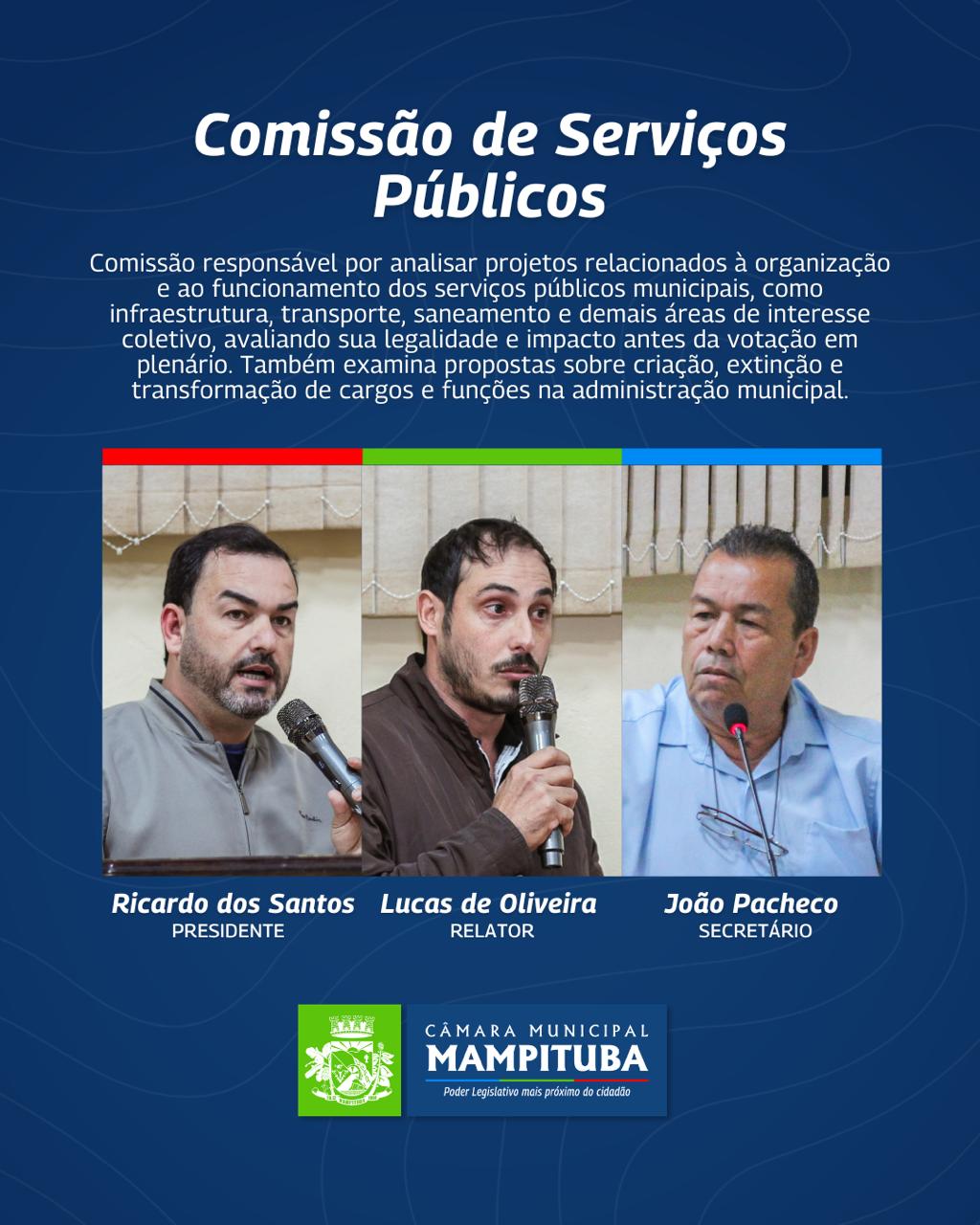 Câmara de Mampituba institui Comissão de Serviços Públicos para acompanhar demandas da população em 2026