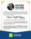 Plenário da Câmara receberá o nome de Paulo Boff Ribeiro em sessão na Festa da Banana Plenário da Câmara receberá o nome de Paulo Boff Ribeiro em sessão na Festa da Banana