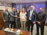 Prefeito e vereadores de Mampituba buscam recursos para a saúde e a construção de pórtico turístico 